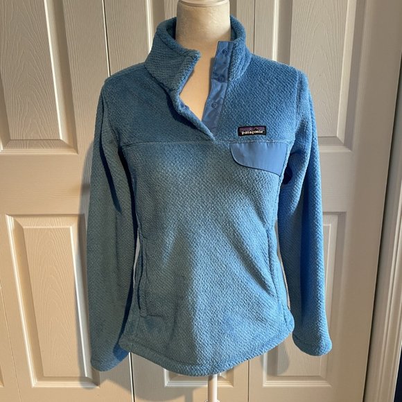Patagonia Re-Tool Blue Snap T Pullover Fleece Pullover Jacket Womens Size Small - Picture 1 of 5